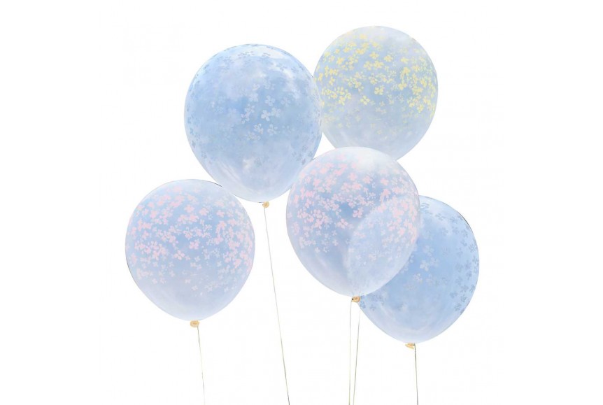 Ballon Licorne Bleu Arc-En-Ciel Air - Féeriques 