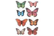 Papillon 3D autocollants x 8