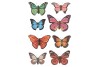 Papillon 3D autocollants x 8