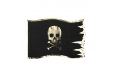 Serviettes drapeau de pirate x 16