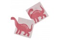 Serviettes dinosaure rose pop-up