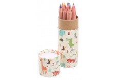 Etui animaux de 12 crayons de couleur