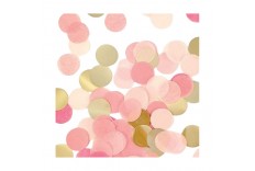 Confetti ronds 25 mm roses et or