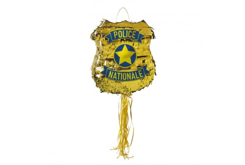 Pinata à tirer badge POLICE