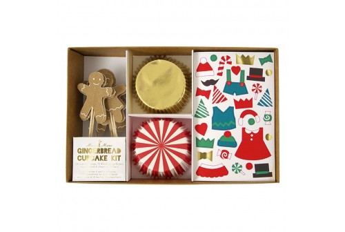 Kit cupcake bonhomme de pain d'épice 