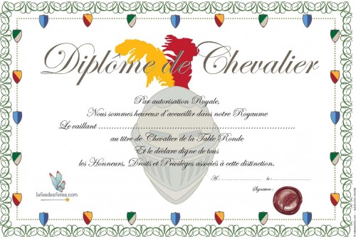 Diplômes de chevalier