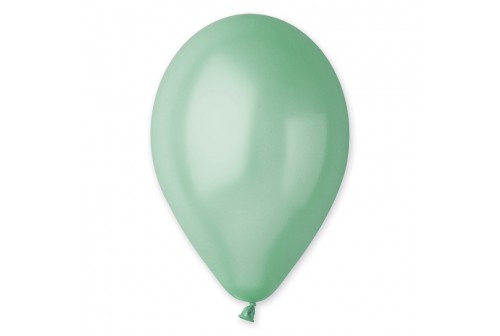 8 Ballons d'anniversaire enfant de couleur vert d'eau - Air et Hélium