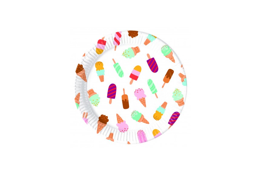 Kit vaisselle jetable thème glaces - Kitde fêtes de filles - HL Handle