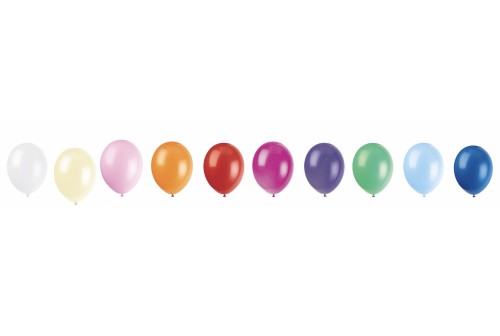 50 ballons de couleur arc-en-ciel
