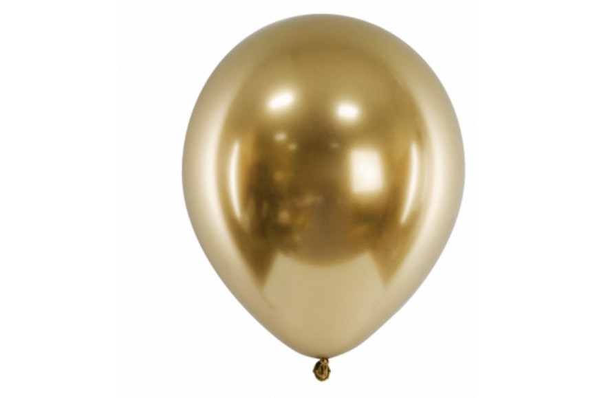 Sachet de 10 ballons dorés pour décoration anniversaire en vente