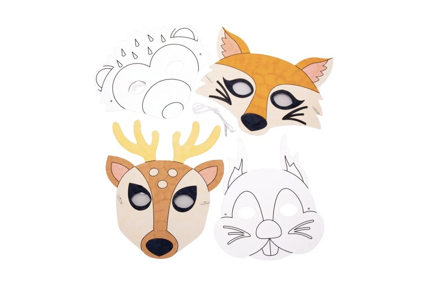 Masque en feutre de cerf animal des bois pour enfants -  France
